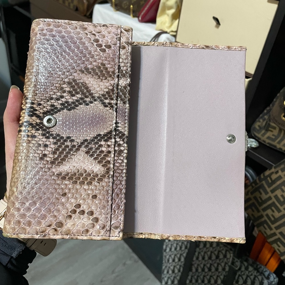Gucci Gg Python Purple Long Wallet - image 5